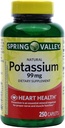 Potasium Spring Valley 99 mg dari Potasium Gluconate 595 mg (250 Cacah)