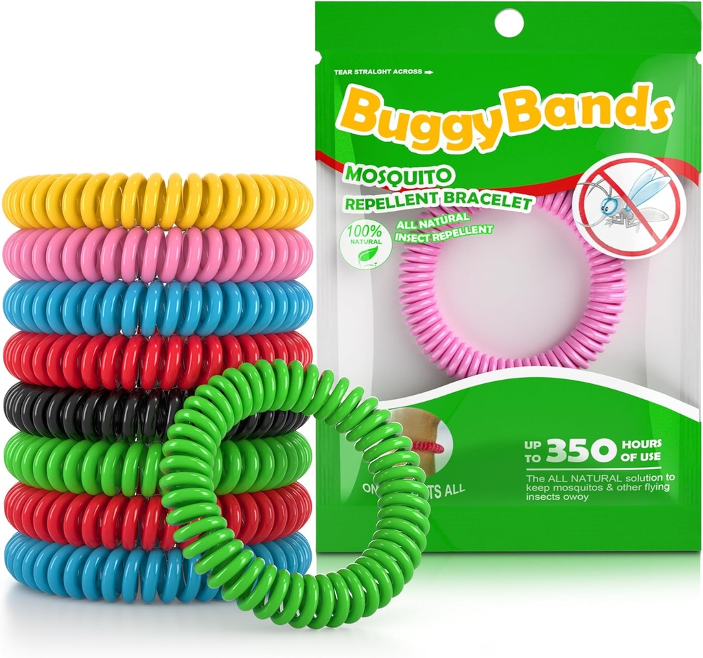 48 Pack Mosquito Repellent Bracelet, Individually Wrapped, DEET Free, Natural and Waterproof Band