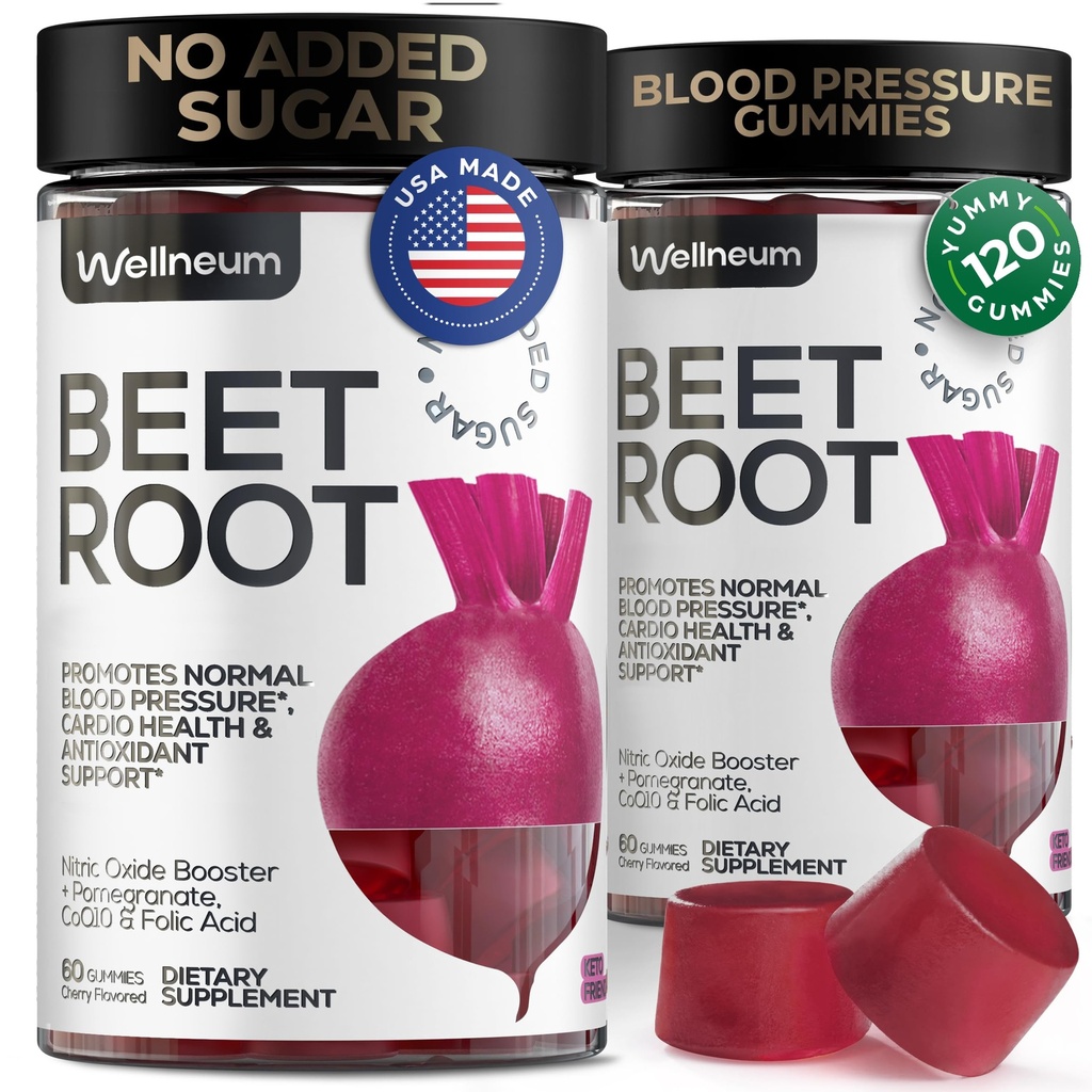 Bets for High Blood Pressure 120 Pcs (2 Pack) - Beet Root Chews dengan Paxeate Juice Powder