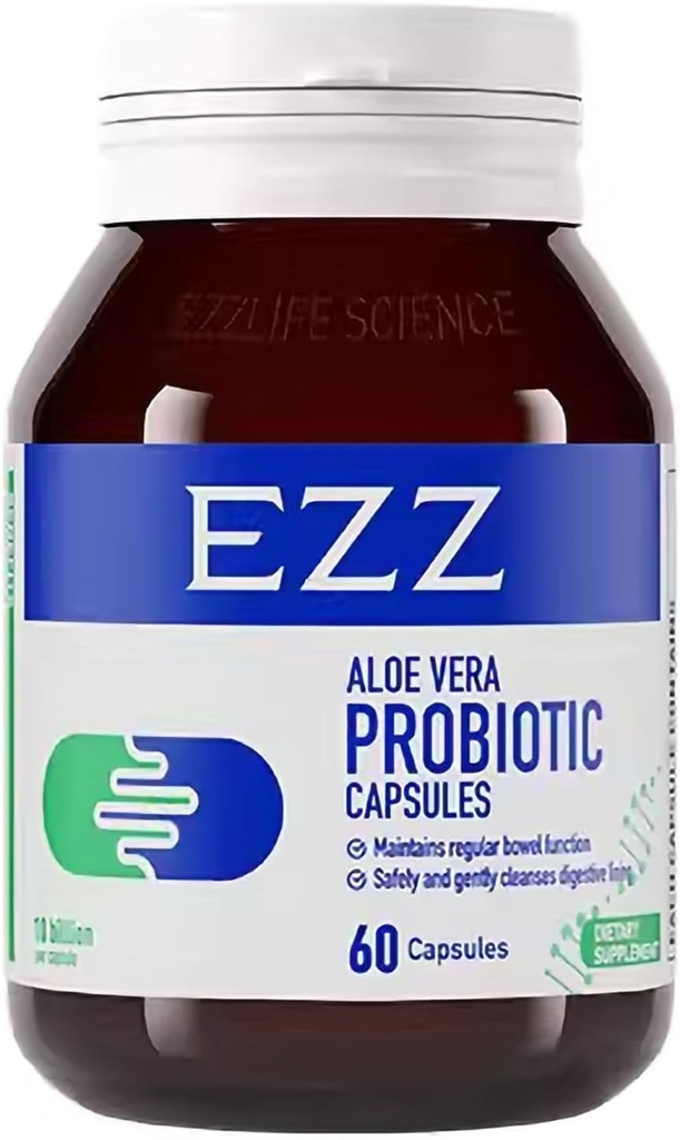 EZZ Aloe Vera Probiotic 124; Berisi Aloe Australia Vera, Cassia dan enzim Digetical, menambahkan 4 propoles. 124; Meningkatkan Kesehatan Gut dan Ditraffic, tidak ada lagi sembelit 124; 60 Kapsul