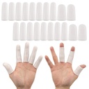 Pelindung Sarung Tangan Cabul, Guel Finger Covers - Jari Silicone yang berbeda untuk Tangan Cracking, Eczema Skin (20pcs White)
