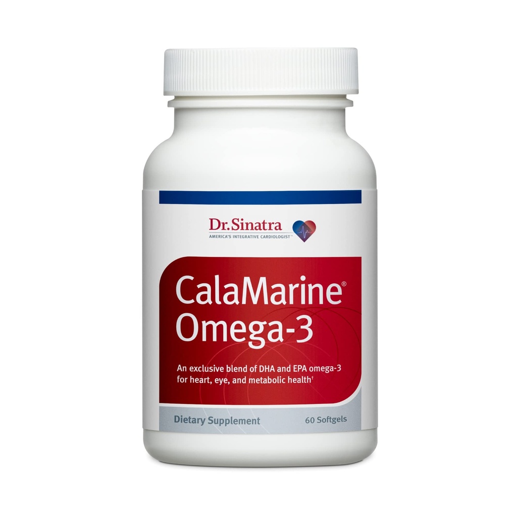 Dr. Sinatra CalaMarine Omega-3 Tambahan DHA dan EPA, Clinical Grade for Brain, Heart, and Eye Health, 60 Softgels