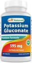 Tambahan Gluconate Potasium Terbaik 595 Mg Tablet, 250Count