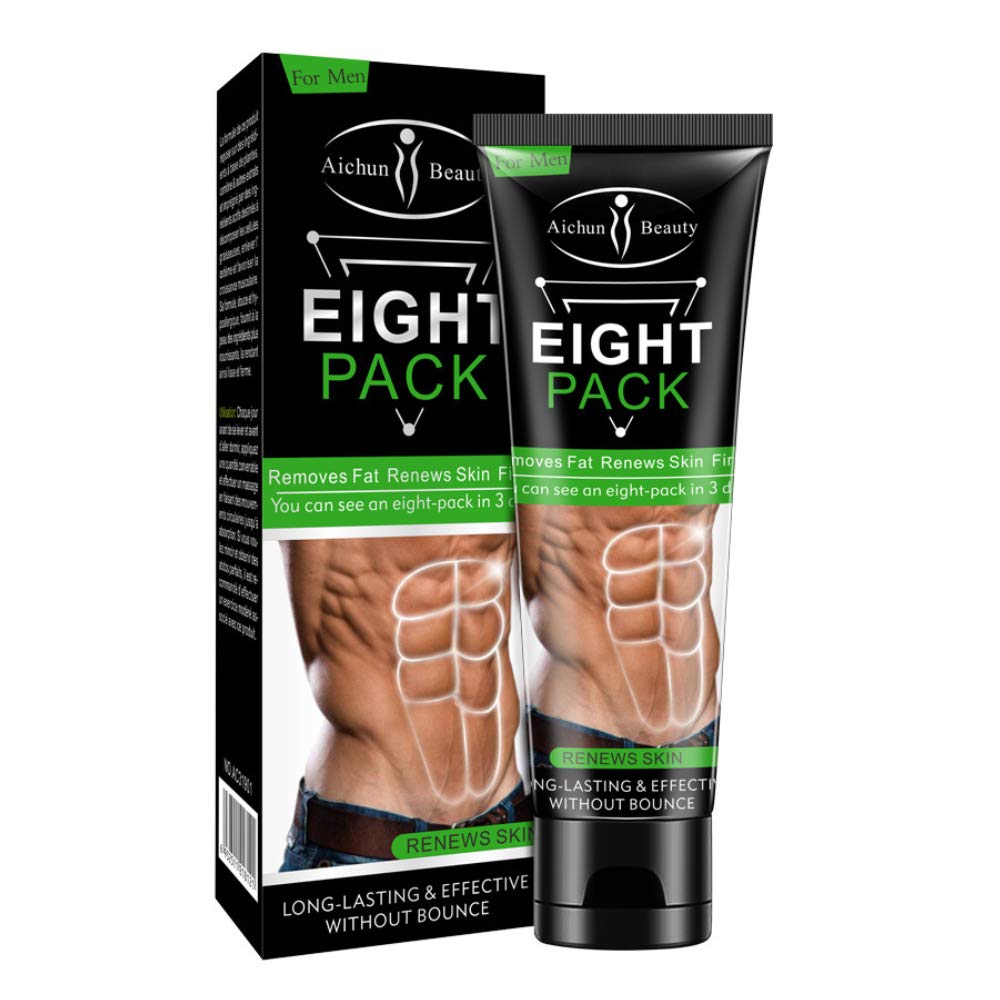 AICHUN BEAUTY Eight Pack Untuk Men Strong Waist Manso Smooth Lines Tekan Fitness Belly Burning Fat Hapus Render Skin Wlives Slimming Cream 80g