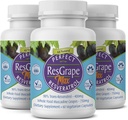 Perfect ResGrape Max, 60 kapsul sayuran per botol (Paket 3) ~ 99% Trans- Resveratrol & Muscadine Grape ~ Anti- Aging Suplemen & Impostioxidant