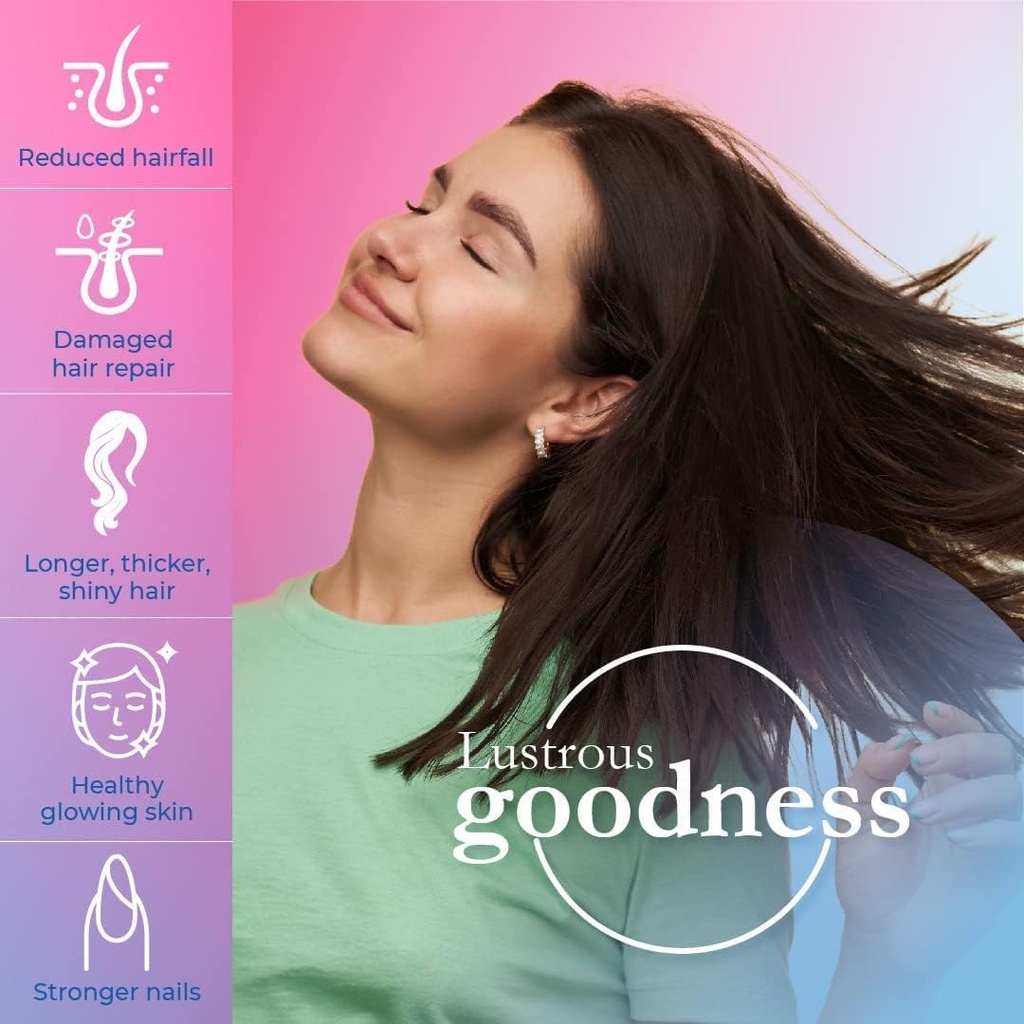 Biotin Tablet untuk Rambut, Skin dan Nails 124; Biotin Vitamin B7 Tablet untuk Pria dan Wanita: 124; Rambut Vitamin untuk Rambut Tumbuh 124; Tidak Ada Efek Sisi Sisi (60 Tablet)