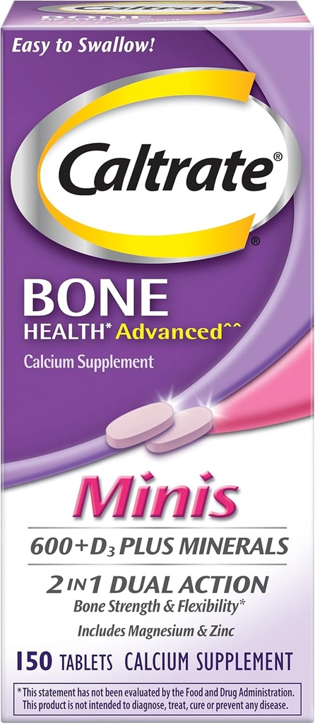 Calcium Calcium & Vitamin D3 Tambahan tablet mini Mineral, 150 ea (Paket 4)