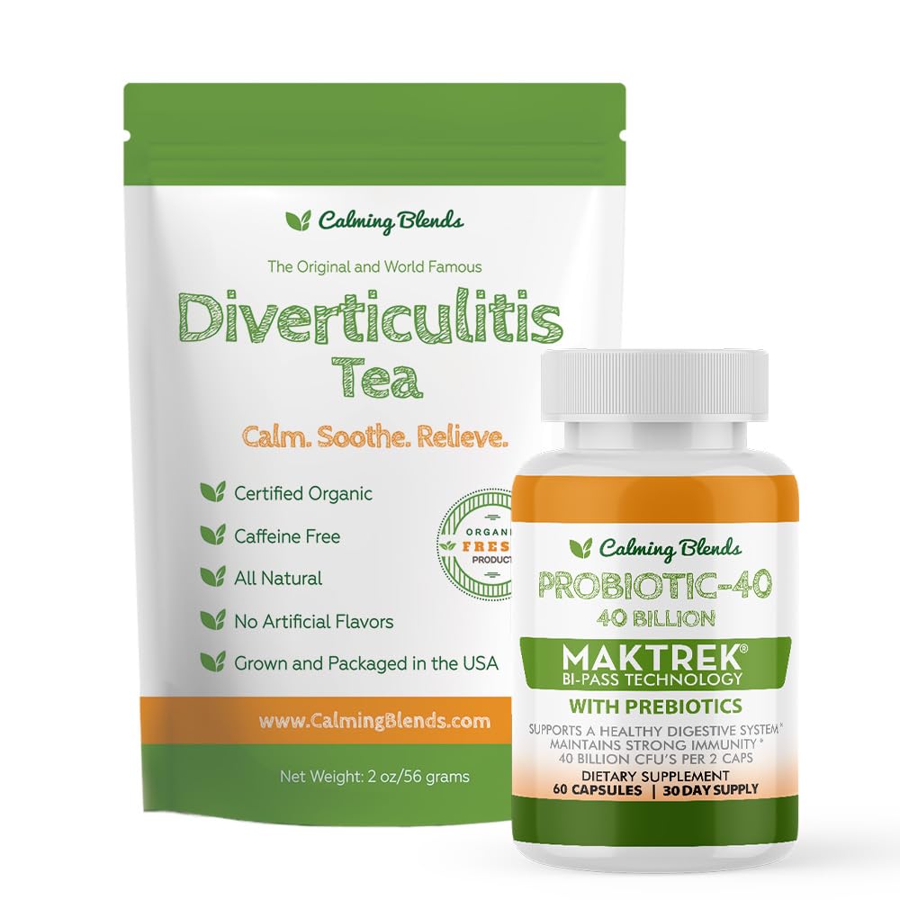 Dukungan Digetical Tea & Probiotic Suplement (40 Milyar CFU, 60 Capsules) Of124; Herbal Tea dan Probiotic Duo untuk Komfort Digetical & Gut Health