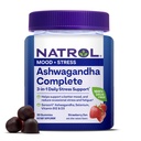 Natrol Ashwagandha Complete Gummy, 3-1 Daily Stress Dups, Support Better Mood, Reduces Occasional Stress and Fatigue, 30 Gummies, Up to a 15 Day Suppply