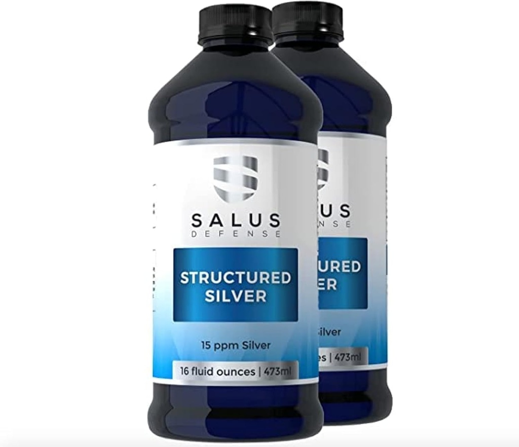 Structured Silver Liquid - Daily Ammune Supplemen dengan 15ppp Advance Advanced Technology - All Natural with No Addons- 16 Ounce Bottle (2 Pack)