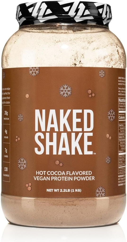 Shake telanjang - Hot Cocoa Protein Shake - Tanaman berbasis bubuk Protein dengan Mct Oil - Gluten- Bebas, Soy- Bebas, Tidak ada Gmos atau Pembersih Buatan - 30 Hamba