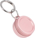 Daily Metal Carrying Case - Portabel Keychain Pill, Kontainer pil Perjalanan Kecil Walet untuk Coins Earplugs, Compatible with Loop, Eargasm & Vibes, Compact Mini Purse Pill Box (Pink)