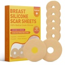 Scar Scar Sheets for Breast 12 Pack - Medical Scar Removal Shest Shest Pasokan Silice for Treatment - Areola Gel Circles (3 IN)
