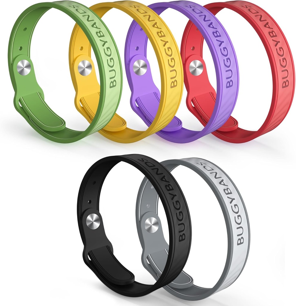 Massa Repellent Bracelet, 6 Pack Silicone Mosquito Repellent Bands dengan DEET Free, Natural & Waterproof Bug Writband for Children and AduIts, Outdoor Traveling Protection