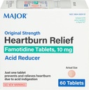 Mayor Original Heartburn Relief - Famotidine Tablet, 10 mg - Acid Reducer - 60 tablet