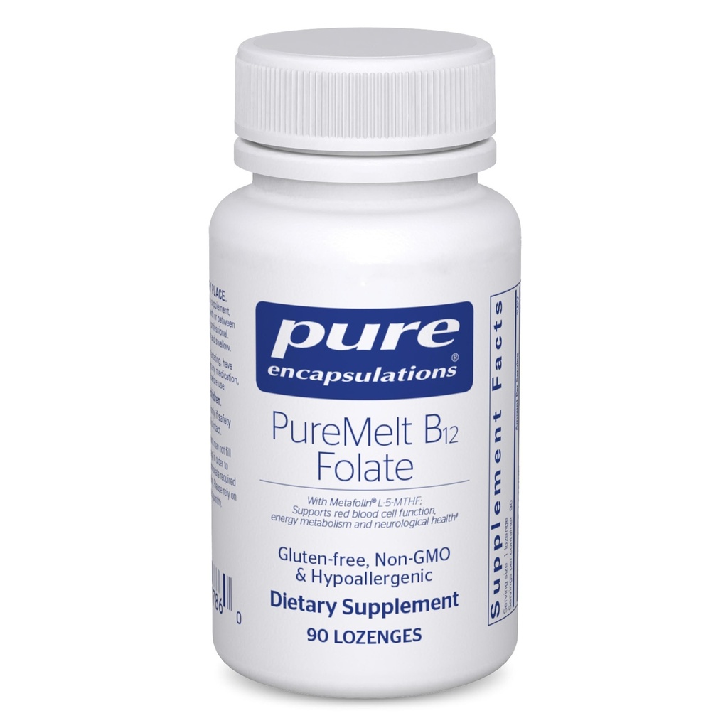 Encapsulasi PureMelt Belt - Aktif B Vitamin dengan L-5- MTHF - Metabolisme Dukungan & Red Blood Fungsi * - Non-GMO & Vegan - 90 Lozenges