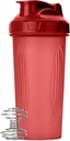 Mr. Pen- Shaker Bottles for Protein Mixes, 28 oz, 1 Pack, Red, Protein Shake Bottle dengan Wire Whish Ball, Blender Bottle