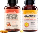 NatureWise Curcumin Turmeric 750mg & Vitamin D3 10000iu untuk Joint, Bone, Immune Dukung [90 Count, 360 Count]