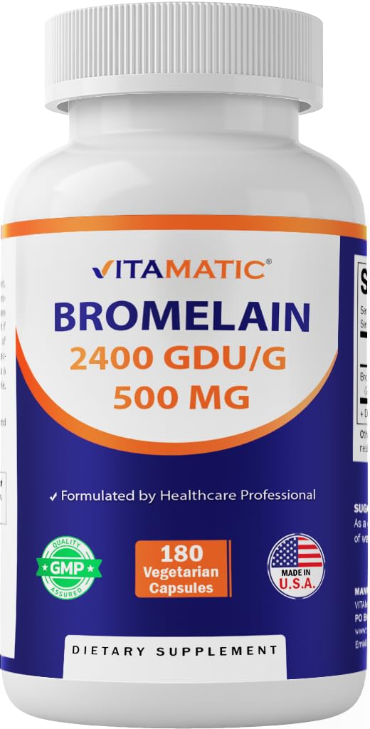 Tambahan Vitamin Bromelain 500mg - 2400 GDU / g - 180 Kapsul