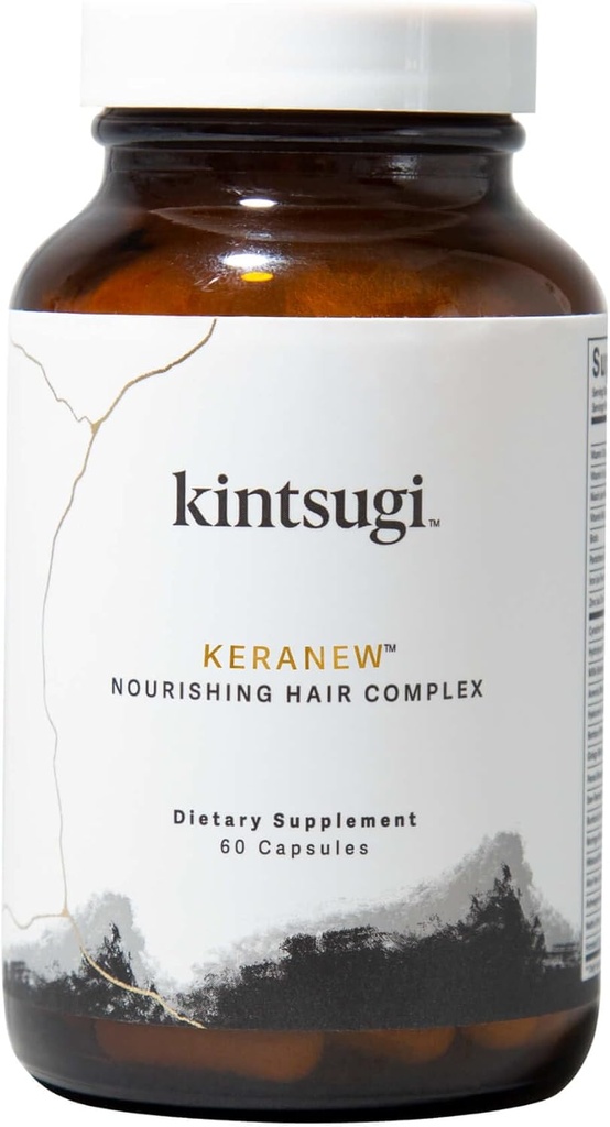 Kintsugi Kerala Baru, Kompleks Rambut Mendukung Tanda-tanda Pemakaian Rambut, Tambahan Untuk Strong, Koluminous Strand- Pendukung Kesehatan Fuller Mencari Rambut / Kertin, Collagen (60 Capsules)