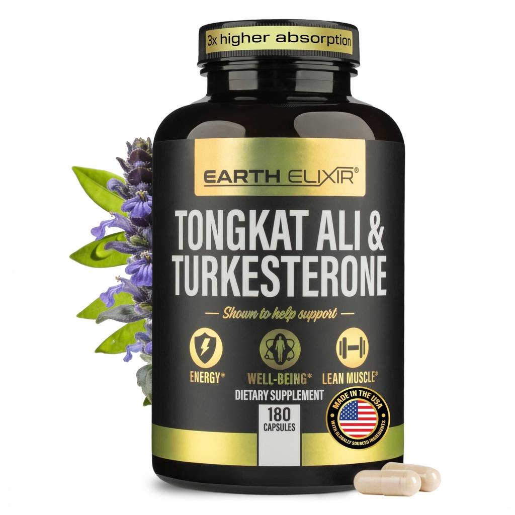 Turkesteron Tongkat Ali untuk Pria dan Wanita - 2-1 Testosteron Alam Dukungan untuk Energi & Fitness - Potensi Tinggi Turksterone Tambahan untuk Pria dengan Tongkat Ali - Murni Non-GMO Formula