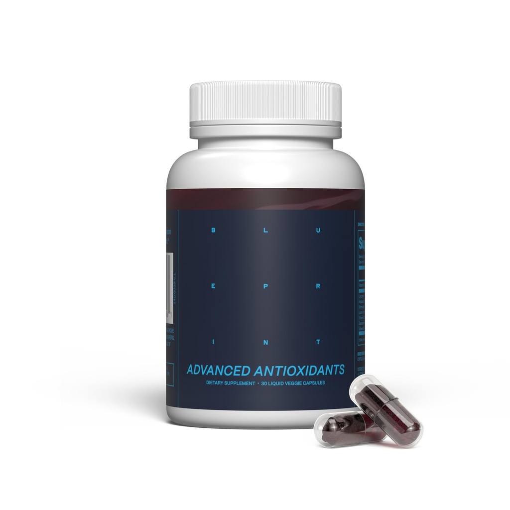 Blueprint Bryan Johnson Advanced Antioksidant Suplement - Lutein, Alaxanthin, Lycopene, Vitamin K1, K2 - Vegan Capsules for Vision, Bone & Heart Support - Updated Formula Escultgels