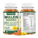 Mumlein Gummies for Lung Cleanse 124; Organic Imuniune Support 124; 2000mg Respiration Health Gummies; Mango Flavor, Non-Sticky 124; Lung Health, Sinus Relief 124; Mullein Leaf Extract 124; 1 Pack