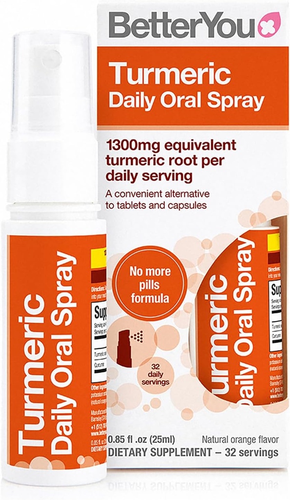 Anda Turmeric Oral Spray - Penyedia Turmeric Alami - sebuah Easy, Comfortable Pill Alternatif - Natural Orange Flavor - 0.85 oz