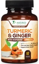 Suplemen Turmeric Curcumin 1950mg - 95% Curcuminoid dengan Organic Turmeric & Ginger, BioPerine Black Pepper untuk Absorpsi Terbaik, Dukungan Bersama Vegan Alam, Non-GMO, Botol di Amerika Serikat - 60 Kapsul