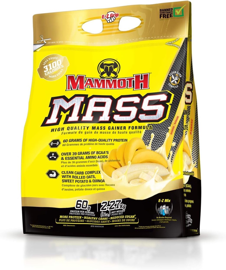Tambahan Massa Mammoth Interaktif, 5 pon, Banana, 2.2kg Banana