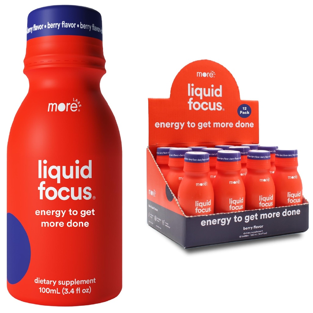Lebih lanjut fokus Cair Labs, Minuman Pintar Nootropic dengan Antioksidan yang kuat & Adaptogenic Herbs untuk Energi dan Konsentrasi, Caffeine 150mg (Paket 12)