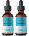 HERBAMAMA Herbal Drops Kit - Bundle of Motherwort Extract & Ashwagandha Tincture oz - Vegan, Non-GMO, Sugar & Alcohol-Free - 2 Pack