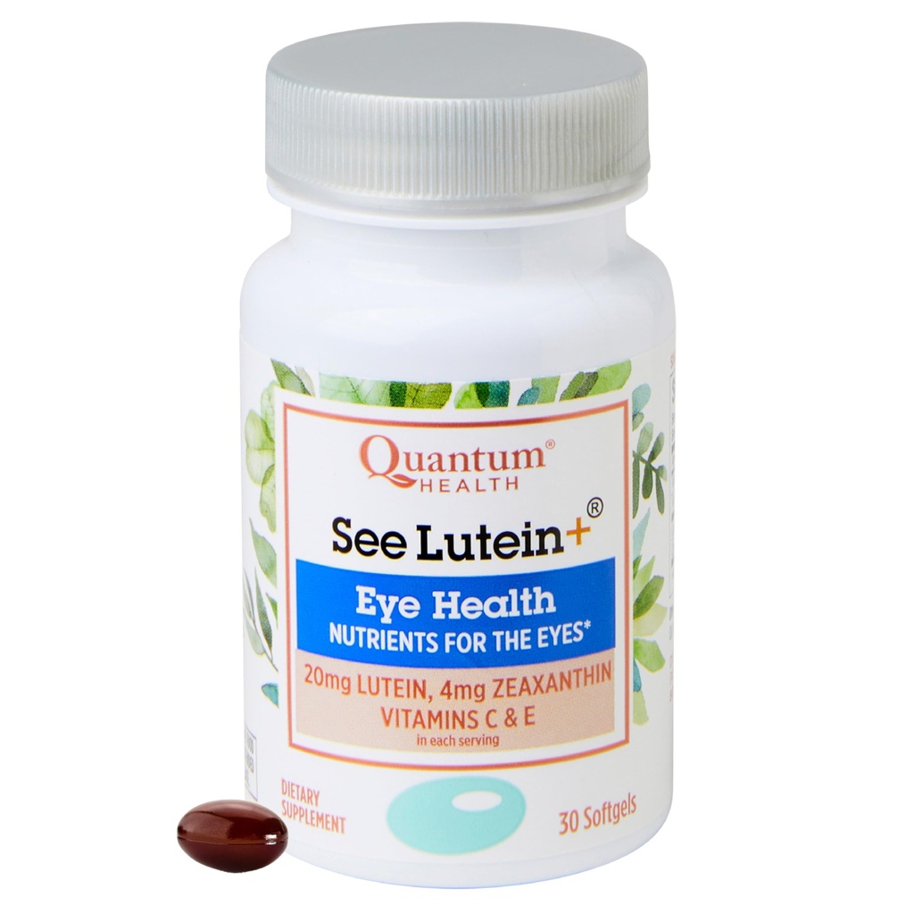 Kesehatan Quantum Lihat Lutein + Eye Suplemen Bantuan Kesehatan Mata Overall Sebagaimana Anda Umur - Lutein 20mg Esxanthin Plus Nintamans C & E Anutrition untuk Perempuan & Pria - 30 Softgeels