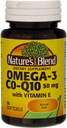 Nature 's Blend Co-Q10 & Omega -3 30 Sgels