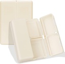 FYY Daily Pill Organizer, 7 Comparts Pill Case Travel Pill Organizer, [Folding Design] Pill Box for Purse Pocket to Hold Vitamin, Cod Liver Oil, Suplemen dan Medication- White