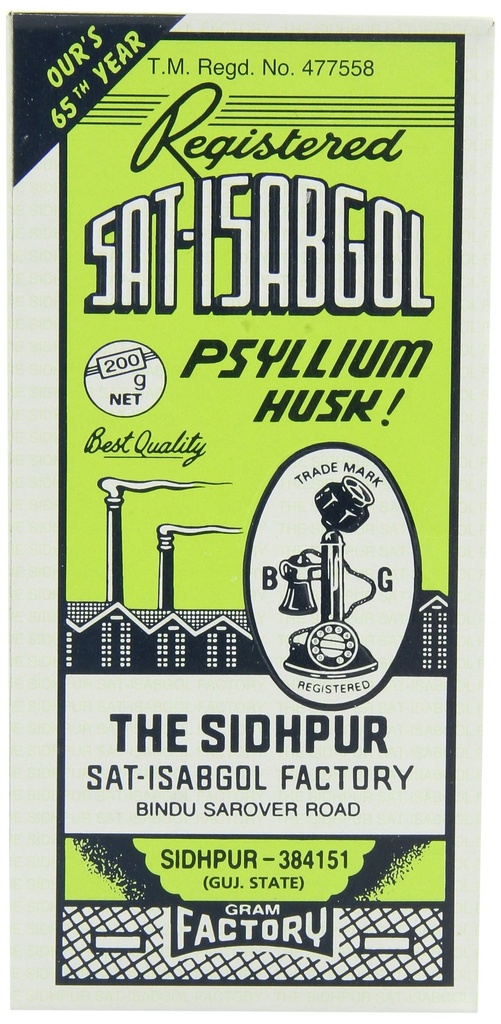 Telephone Sassalagol (psyllium Husk), 200- Gram Box (Pack of 5) Syrups, 7 oz