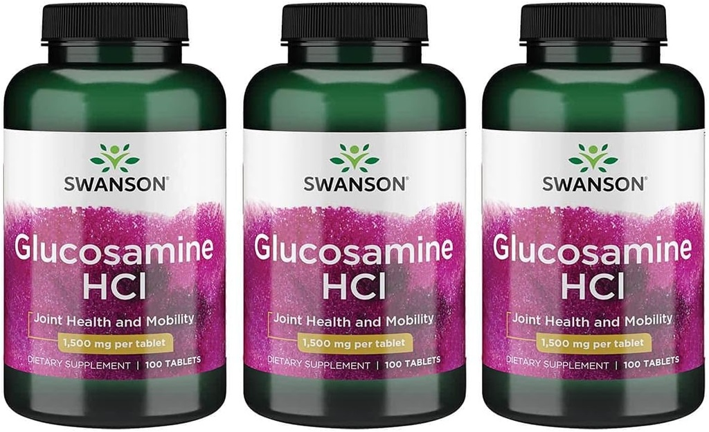 Swanson Glucosamin Hcl 1500 Miligram 100 Tab (3 Pack)