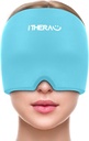 Cap Relief Migraine, Topi Sakit Kepala Soothing, Kepala Es Gel Berbungkus dengan Terapi Panas dan Dingin, Kapt Relief Sakit kepala untuk Sinus, Mata Puffy, Ketegangan dan Stress Relief Biru