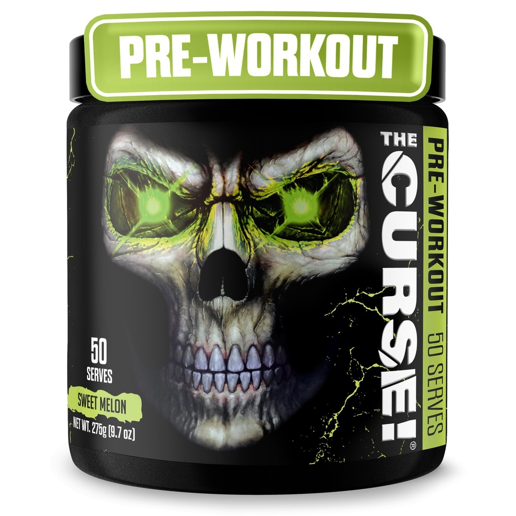 Kutukan JNX! Pra Workout Powder for Men & Women, Caffeine, Beta-Alanine, Creatine, L- Citrulline, 50 Servings, Sweet Melon Flavor - Boost Energy, Kekuatan & Fokus