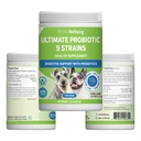 Pet Wellsbeing Probiotic 9 Strains for Dogs & Cats - Support The Gut Microbiome and Ditraffic, Immune System Care, Urinary Tract Health, FOS, 2,5 miliar CFU - 1129 oz (320 g) Powder