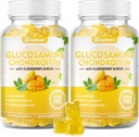 Sugar Free Glucosamin Chondroitin Gummies, Ekstra Kekuatan 1.00mg Glucostamine dengan Chondroitin MSM & Elderberry & Turmeric, Supplemen Dukungan Gabungan untuk Pria & Wanita Bergerak Bebas Kesehatan Bersama