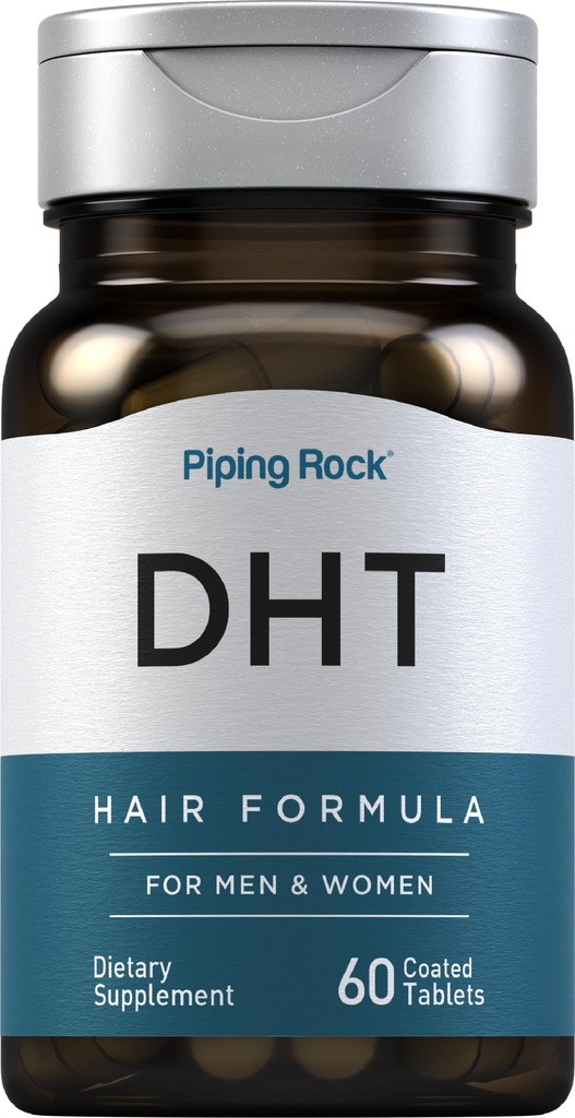 Piping Rock DHT Advanced Hair Formula-la 124; 60 Tablet 124; untuk Pria dan Wanita 124; Non- GMO, Gluten Free Suplemen
