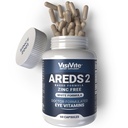 Zinc Free AREDS 2 Eye Vitamin - Zinc Free Eye Vitamin - Dalxanthin Plus Lutein Eye Vitamin - Soy- Free VCaps - Tidak ada Zinc dan Copper