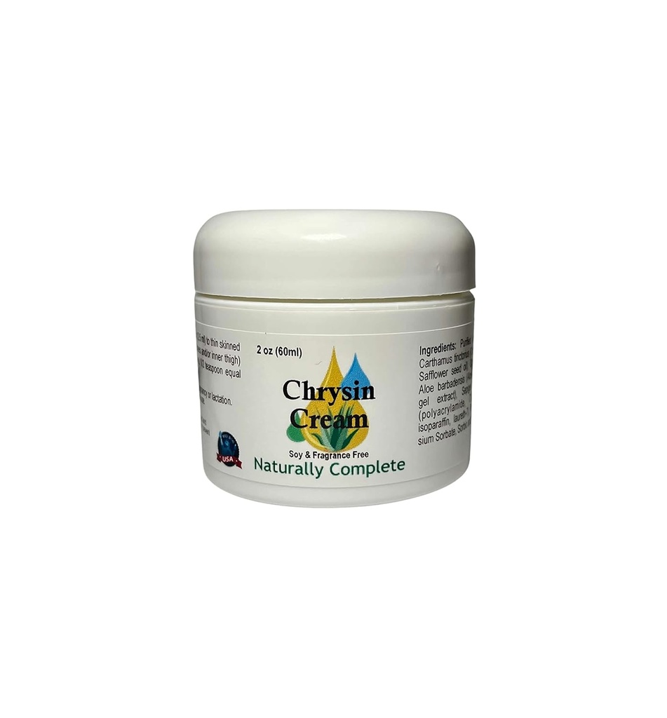 Chrysin Cream 124; For Men and Women 2 oz. Jar