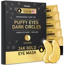 Under Eye Patches (24 Pairs) - 24K Gold Eye Masks Enriched with Alundant Collagen 124; Diffar Dark Circles and Puffiness Antifen- Anti- Aging, Smooth Fine Line, Nstefting Skin - Gifts for Women Skin Care