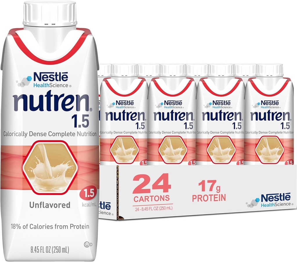Nestle Nutren 1,5 Tabung Feeding Formula Unhafeored 250 mL Carton 24 Ct