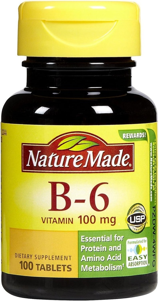 Nature Made Vitamin B6 100 mg Tab, 100 ct