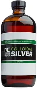 Nature 's Energy Colleidal Silver 124; 16 Oz, Efektif, Antiseptik dan Deodorizer untuk Indoor, Sterec dan Electrostatic Stabilisasi 124; 40 plum