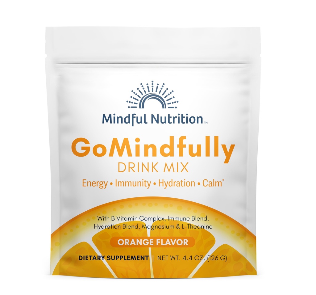 GoMindfully Orange Super Calm Magnesium Powder Mix for Hidration, Recovery, Imunity and Energy with Trace Minetal, EsculVitamin, L- Theanine dan B Vitamin Complex