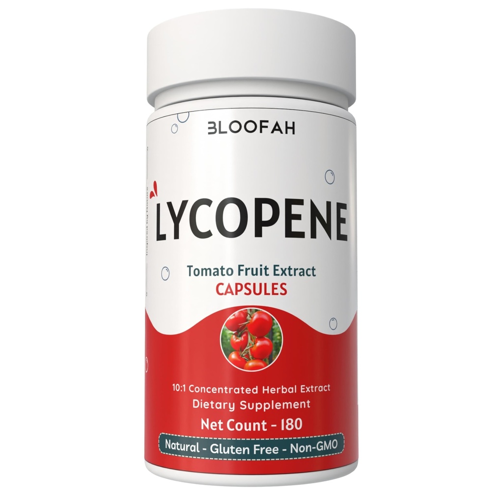 Lycopene Tomato Extract 500mg Capsules 124; Natural Lycopene Rich Herbal Suplement